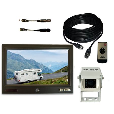 Kit HD moniteur 7" + caméra de recul blanche BENIMAR, CHALLENGER, CHAUSSON, HYMER