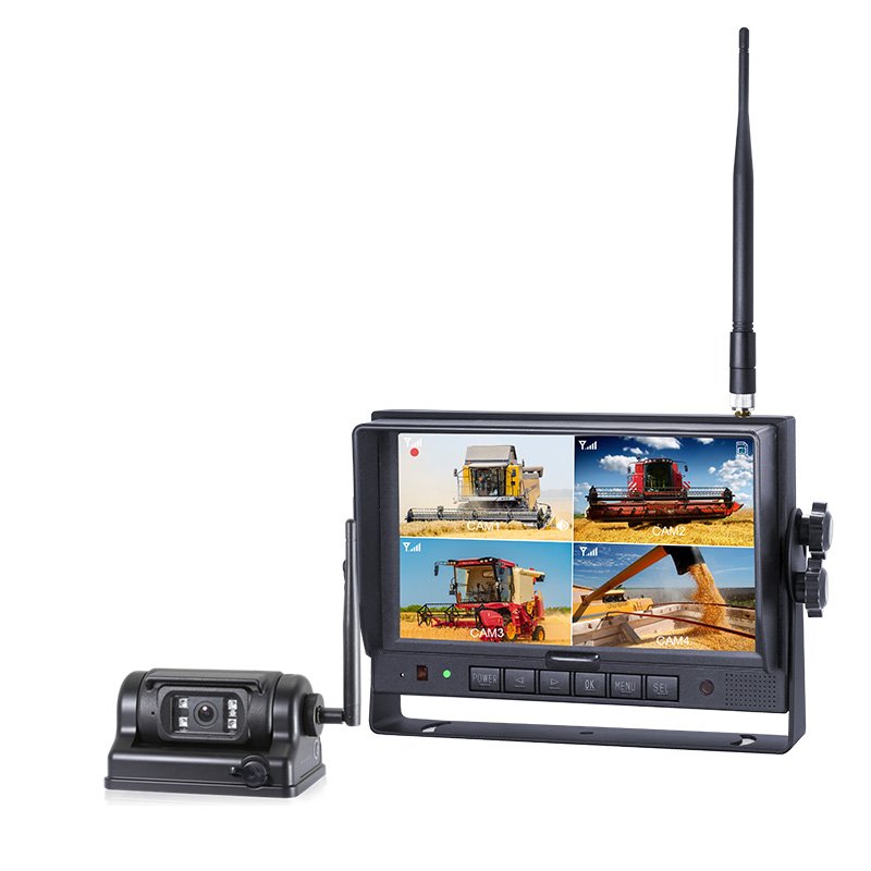 Moniteur 7" Quad Sans Fil pour caméra de recul avec caméra magnétique et autonome