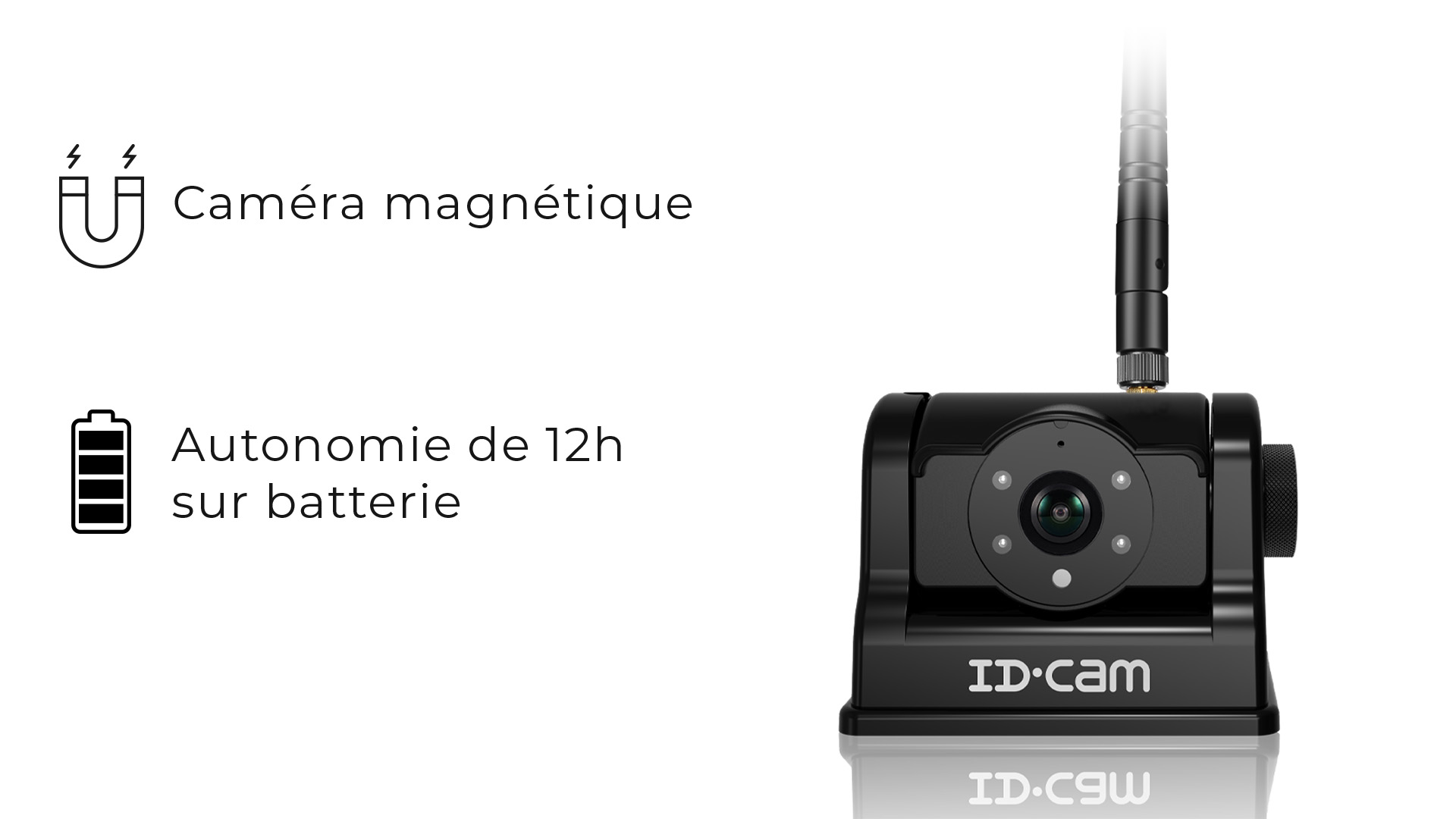 Caméra sans fil magnétique sur batterie