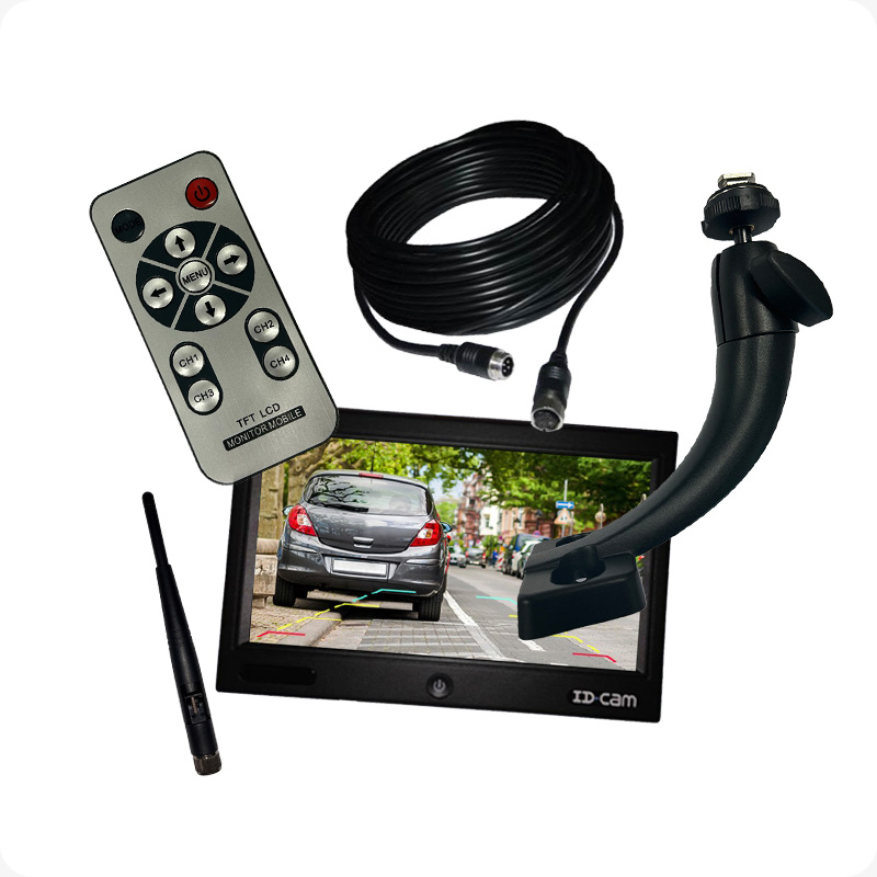 Accessoires ID.Cam caméra de recul, moniteur, faisceau d'alimentation, support