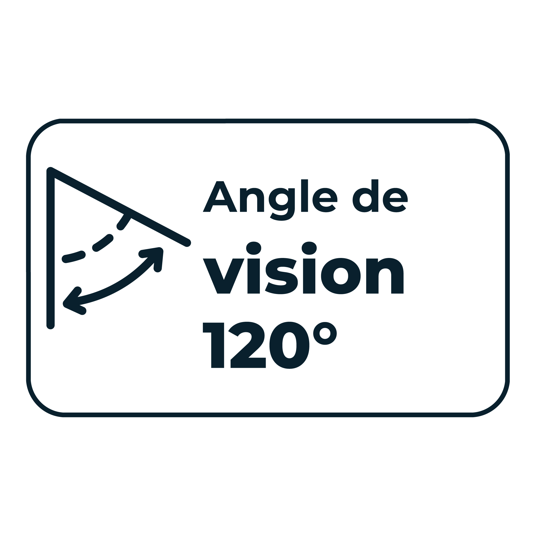 Angle de vision de 120° pour couvrir une large zone