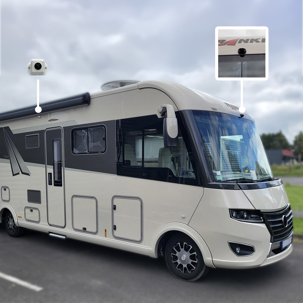 Caméra de recul installée sur camping-car