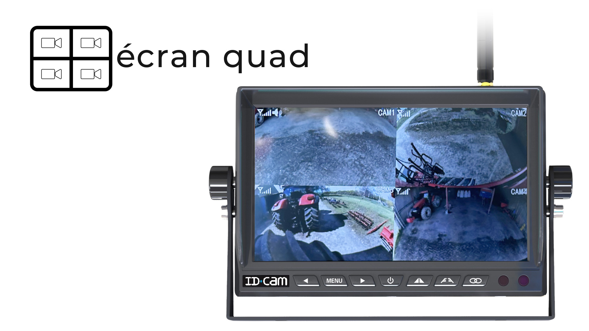 Affichage simultané de 4 caméras
