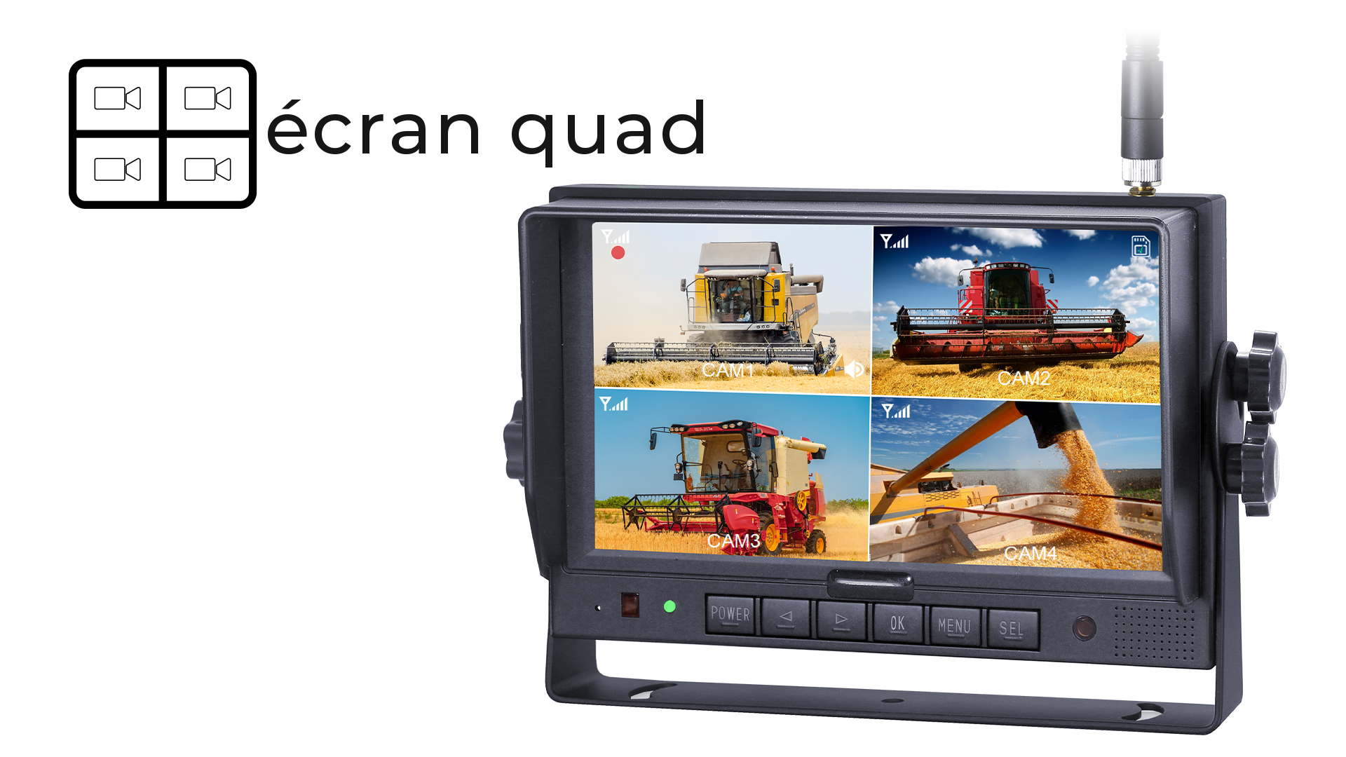 Visualisez jusqu'à 4 caméras en même temps